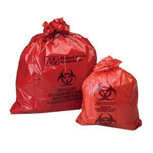 Biohazardous Bag, 1.5 mL, 23 x 23, Red