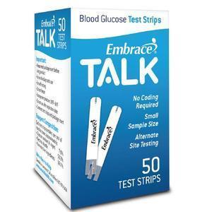 Embrace Talk Blood Glucose Test Strip (50 Count)